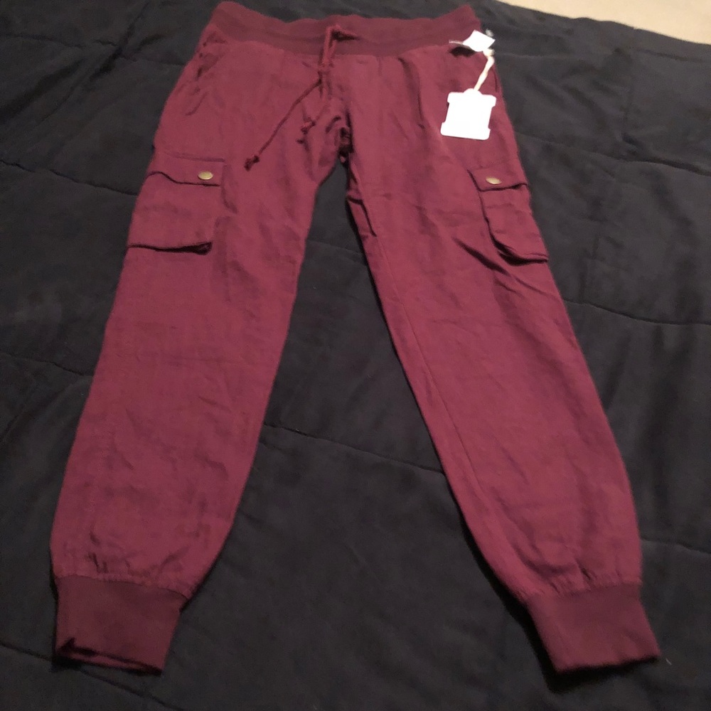 New maroon kid and cry joggers.